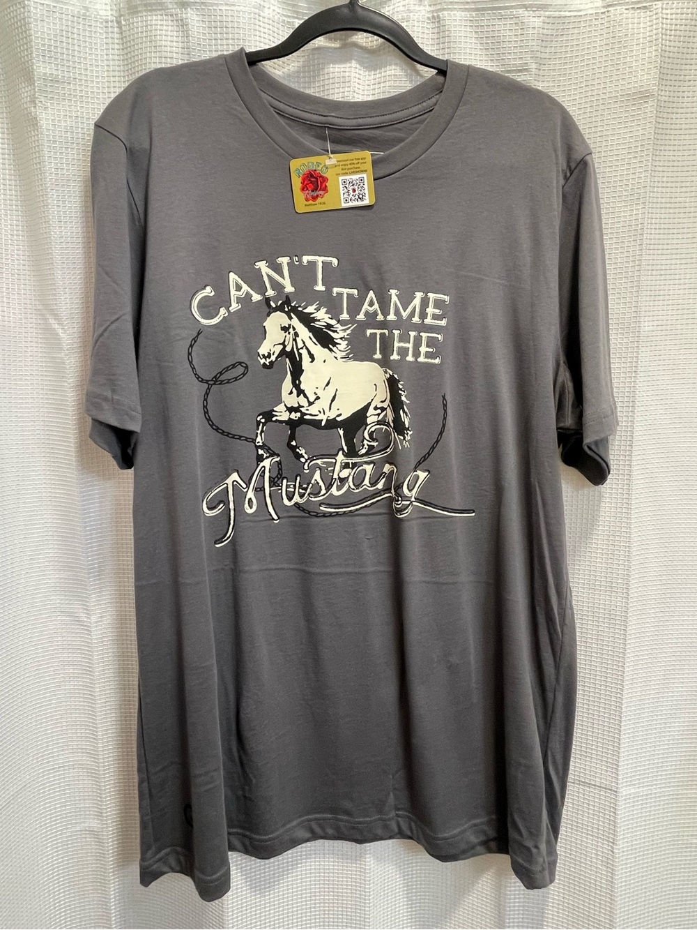 New Rodeo Quincy gray tee 2X Mustang Maddie